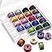 Produktbild Bobbin Fall Veranstalter mit 25 Klar Nähmaschine Spulen Nähmaschinenspulen und verschiedene Nähgarn für Brother / Babylock / Janome / Kenmore / Singer