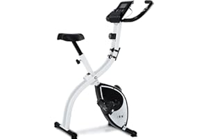 ‎ISE ISE Heimtrainer Fahrrad Klappbar, Hometrainer Fahrrad Klappbar, Leise & Bequem Indoor Bike für Kardio-Training zu Hause, Klappbar Ergometer Heimtrainer mit 8 Magnetische Widerstandsstufen