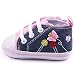 EXIU Baby Girl Boy Canvas Lace Shoes Anti Slip Soft Sole Prewalker Shoes 0-12M