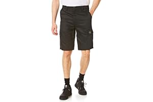 Iron Mountain IMSHO226 Mens Workwear Multi Pocket Work Classic Cargo Shorts, Black, 32W