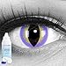 Produktbild Kostüm Farbige violette lila Kontaktlinsen ohne Sehstärke Crazy Fun Color Contact Lenses Purple Dragon Topqualität perfekt zu Fasching, Karneval und Halloween mit Linsenbehälter + 60ml Pflegemittel und VERDREHSCHUTZ
