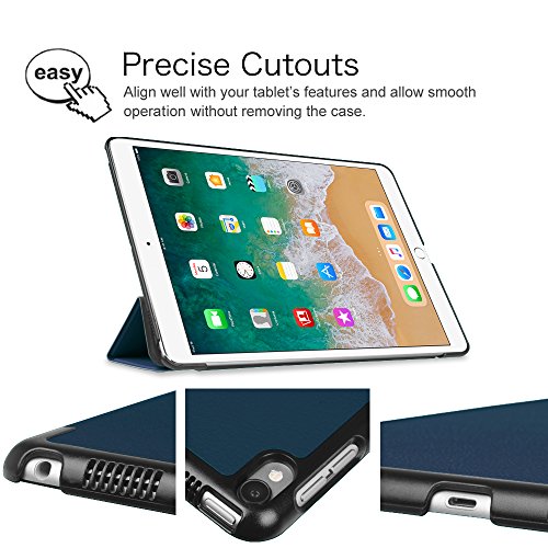 Fintie iPad Pro 10.5 Zoll Hülle – Ultra Schlank Superleicht Ständer Slim Shell Case Cover Schutzhülle Tasche mit Auto Schlaf / Wach Funktion für Apple iPad Pro 10,5″ Zoll Display 2017 Neue Modell, Marineblau - 6