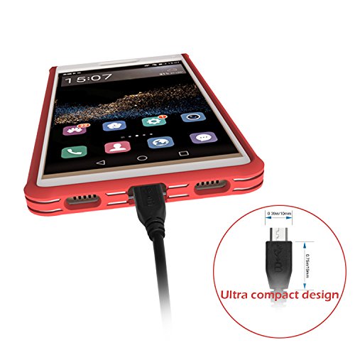 Quntis 4 Pack 1 Meter Extra lange hohes Tempo USB 2.0 Typ micro USB Kabel, A Stecker auf Micro B Sync- und Ladekabel für Android Tablets und Handys, Samsung Galaxy, LG Smartphones, Motorola, Nexus, Sony, Xiao Mi, Kindle Fire und mehr, Schwarz - 4