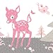 Wallpaper Border Children ”Little Deer” Pink