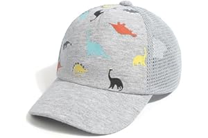 JANGANNSA Children's Baseball Cap Dinosaur Horn Summer UV Children's Hat for Boys Girls 0-8 Years