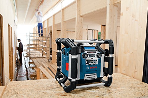 Bosch Professional GML 50 Akku-Baustellenradio (mit Ladefunktion, 50 Watt Nennleistung, USB, SD, 2x Aux-In, Aux-Out, 12 V Steckdose) 0601429600 - 2