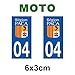Produktbild Selbstklebend Nummernschild-für Moto Paca Departement – Provence Alpen Côte d 'Azur/83 Var