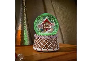 MARCO PAUL INTERIORS Marco Paul - Globo de nieve musical de Navidad para sala de estar, decoración de ventana o pieza central esencial para una mesa única de invierno en el país de las maravillas, 10 cm