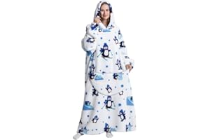 Xinlong Wearable Blanket Sudadera Manta con Capucha Unisex Calentita Grande Pullover Sudadera Oversize con Capucha Mujer Talla Unica