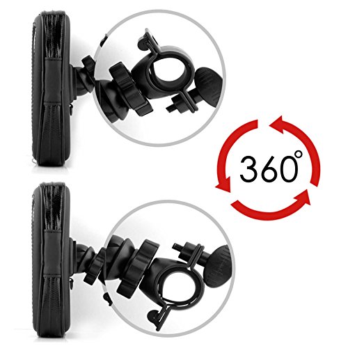 Fahrradhalterung Halter Lenkradhalterung Bike Holder mit wasserdichter SchutzhÃ¼lle Tasche Universal fÃ¼r Smartphones, Handy, Navi, GPS ! Halterung 360 Grad drehbar / verschiedene TaschengrÃ¶ÃŸe : LARGE