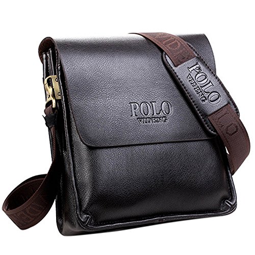 Preisvergleich Produktbild Gosear Männer PU Leder Cross Körper Messenger Schulter Tasche Handtaschen Aktenkoffer Braun