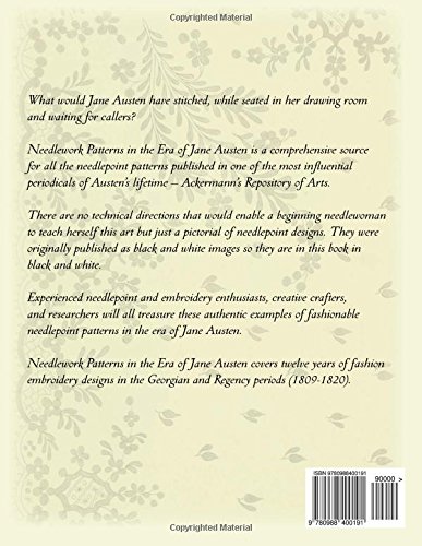 Book's Cover of Needlework Patterns in the Era of Jane Austen: Ackermann's Repository of Arts