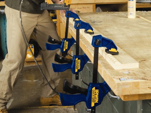 Irwin Quick-Change Einhand-Zwinge 300 mm 2 Stück, Haltekraft 135 kg, Spreizfunktion, T5122QCEL7 - 3
