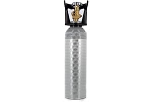 BELLEROFONTE Bouteille Co2 de 2 kg en aluminium entièrement rechargeable avec valve résiduelle spéciale pour gazage alimentaire et gazeurs