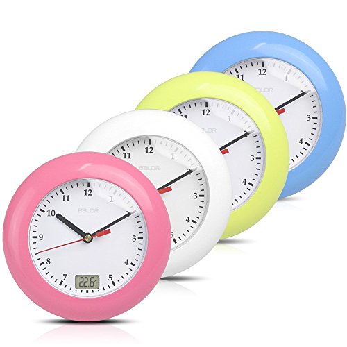 Anself Badezimmeruhr mit Saugnapf und Digitaler Temperaturanzeige - 7