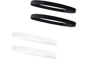 DEEDPF 4 szt, antypoślizgowa opaska sportowa, elastyczna opaska dla mężczyzn i kobiet, nadaje się do joggingu, jogi, koszykówki, tenisa, piłki nożnej (czarny, biały)