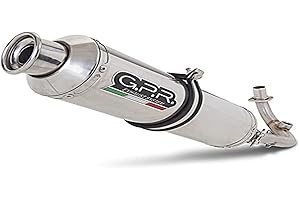 GPR EXHAUST SYSTEM Échappement Compatible avec Yamaha X-Max 125 2006/14 terminale homologué et thème-vedette avec raccord spécifique série 4Road Round