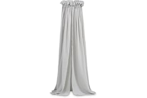 ‎JOLLEIN Jollein - Betthimmel Vintage Soft Grey 155cm - Grauer Baldachin für Babys & Kinder - Himmel für Babybetten - Bett Schleier grau - Schlafzimmerdekoration - Moskitonetz
