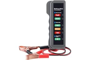 DollaTek 12V Tester Strumento diagnostico per Presa accendisigari per Auto con rilevatore di alternatore Digitale per Batteria con 6 indicatori LED