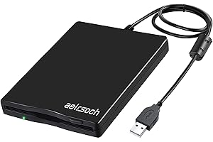 AELRSOCH Unidad de Disquetes USB Portátil 3,5 Pulgadas 1,44 MB Compatible con PC Windows/7/8/2000 - Plug and Play
