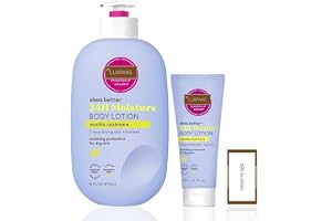 Skincare Set: E.O.S Vanilla Cashmere Lotion Duo + LUXPAKS Wipe | Full-Size & Travel Lotion Set, Vanilla Cashmere Scent, LUXPAKS Cleansing Wipe Included