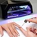 Professional LED Nail Lamp For Home or Salon Use, CoastaCloud 36W LED CCFL Nail Dryer, Handy Nail Dryer Portable Manicure, with 10s 20s 30s Auto Timers for UV Gel Nail Polish Black