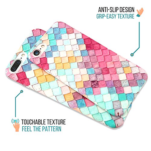iPhone 6 / 6s Case, OWMâ„¢ [Exclusive 3D Mermaid Design Series] Ultra Slim Hard Designer Bling Shell Cute Phone Cover Pink/Mint/Purple Chic Pattern Girls Case for Apple iPhone 6s and iPhone 6 [FREE Screen Protector]