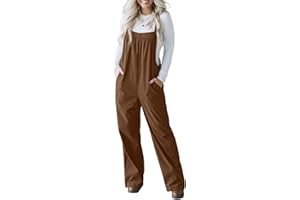 IWOLLENCE Corduroy Dungarees Women Adjustable Strap Overalls Bib and Brace Jumpsuit for Women UK Ladies Corduroy Jumpsuits with Side Buttons and 4 Pockets