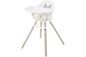 Maxi-Cosi Moa Trona Bebe Evolutiva 4 en 1, 6 Meses-7 Años, 0-25 Kg, Trona de Bébé Ligera y Ajustable, Transformable en Asiento Elevador, Taburete y Escritorio Con Asiento para Niños, Beyond White