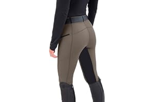 Pantalon d'équitation pour femme - Taille haute - Avec poche pour téléphone portable - Pantalon d'équitation pour femme - Pantalon d'équitation de sport pour femme - Pantalon d'équitation long -