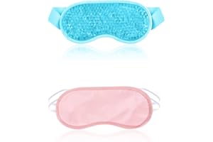 CQQNIU 1 wiederverwendbare kühlende Augenmaske, heiß oder kalt, für geschwollene Augen, Augenringe, trockene Augen und 1 rosa Farbton