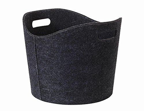 SIENA HOME Filz-Kaminholztasche, Holztasche, Holztragetasche, Feuerholzkorb, grau, 31 cm