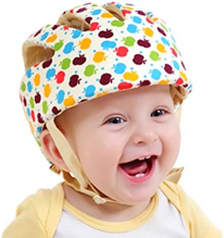 Hi 8 Store Adjustable Baby Toddler Safety Helmet Hat Head Protection Cap, Apple Floral, One Size