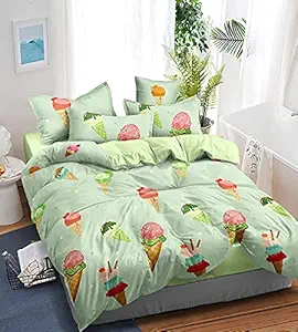 Dark Edge Home 210 Tc Kids Printed Designer Bed Sheet for for Kids Boys-Girls Room Cotton (90