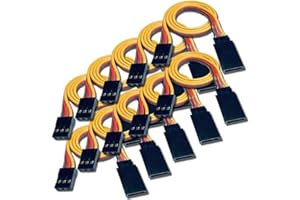 VUNIVERSUM 10 Stück 20cm Premium Servokabel Servo Verlängerung mit JR Graupner Futaba Kompatibel Stecker Male Female 26AWG Kabel von Mr.Stecker Modellbau®