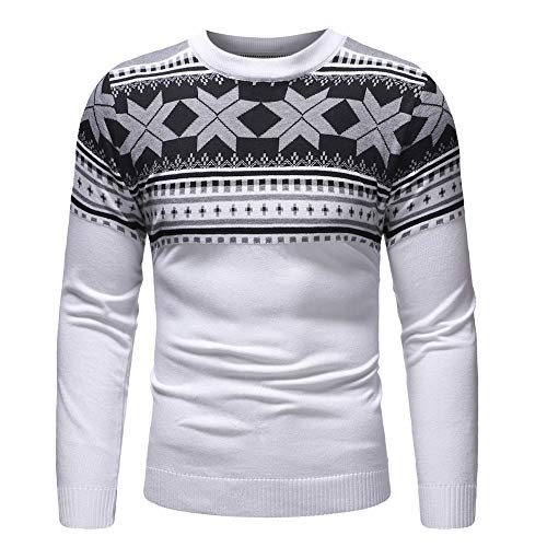 Preisvergleich Produktbild Geili Weihnachten Pullover Herren Strickpullover Grobstrick Pulli Zopfstrick Mit Rundhalsausschnitt Christmas Sweater Bluse Tops Herbst Winter Langarmshirt Longsleeve Shirt