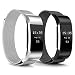 Produktbild Vegena Für Fitbit Charge 2 Armband, Milanese Fitbit Charge 2 Edelstahl Ersatzarmband mit Magnet-Verschluss Armband für Fitbit Charge 2 Smart Watch Armbänder 2 Pack-S