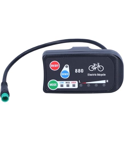KING-METER J-LCD Display Per Bici Elettrica – Monitor TFT Con Pulsanti, Compatibile 24/36/48V, Kit Di Ricambio Per E-Bike