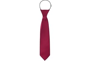 MESU Pre-Tied Kids Necktie Satin Plain Colored Tie