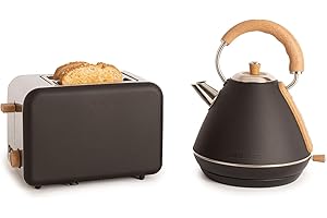 CREATE/PACK TOAST RETRO + KETTLE RETRO L/Toaster Schwarz mit Wasserkocher Schwarz/Wasserkocher 1,7L