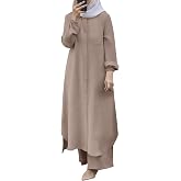 Women's Muslim Dress Ramadan One Piece Prayer Dress Hijab with Hood Abaya Dubai Full Cover Islam Robe African Turkey Kaftan Women Muslim Dress Ramadan One Piece Prayer Dress Islam