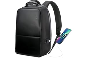 BOPAI Negocios Mochila Portatil 15.6 Pulgadas Mochila de Hombre Antirrobo con Puerto de Carga USB Ciudad Bolsa de para Impermeable Macbook al Agua Mochila Multiusos iPad Mochila Business Negro
