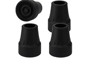 App Life 4 pz. Tappi Puntali Stampella 19mm, 18mm, 17mm, Puntale Stampelle Antiscivolo, Gommini Stampelle, Puntale per Stampelle Ortopediche