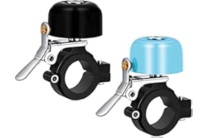 Greallthy Timbre de Bicicleta, Campana de latón para Manillar de Bicicleta de 22.2-31.8 mm,Sonido y Claro Campanas para MTB Bicicleta, Bicicleta Plegable, Urbana Ebike.