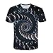 Price comparison product image ADESHOP Men's Polos, Men's 3D Flood Printed Short-sleeved T-shirt Top Blouse (M, Earth)