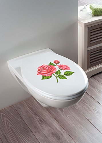 Wenko WC-Sitz Rosen-Romantik Rostfreie Edelstahl-Befestigung, 1 Stück, 76221500 - 2