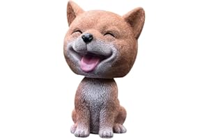 DIRFUNY Nodding Dog Doll Ornament - Cute Bobble Head Puppy for Car Dashboard, Home, and Desk Decoration