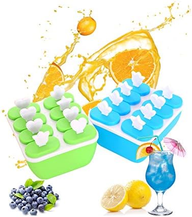 youruichuang Popsicle Molds Set - Generic Pop Mold DIY Popsicle Makers with Lids for Gogurt Ice Candy Otter Pops or Freeze Pops BPA