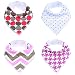 Baby Unisex Bandana Drool Bibs , ivencase Simple Pattern Absorbent Cotton Cute Baby Gift Sets Feeder Bib for Boys & Girls (4-Pack Set)