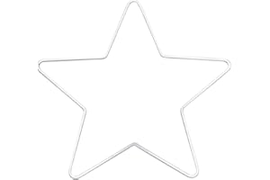 glorex ag 6 1294 412 - Estrella metálica (20 cm), color blanco